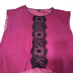 Torrid sheer sleeveless blouse, Size 3